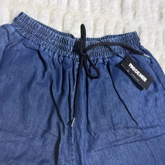 NWT PASDEMER Italia Men’s Athletic Denim Shorts - Picture 7 of 15